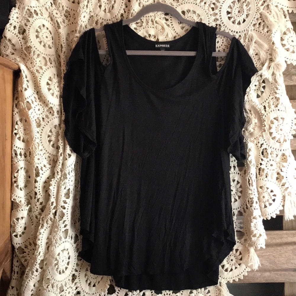 Express cold-shoulder top EUC